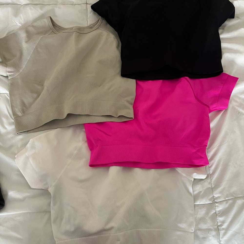 Stylish Women's Crop Tops - Black, Pink, White, Gray